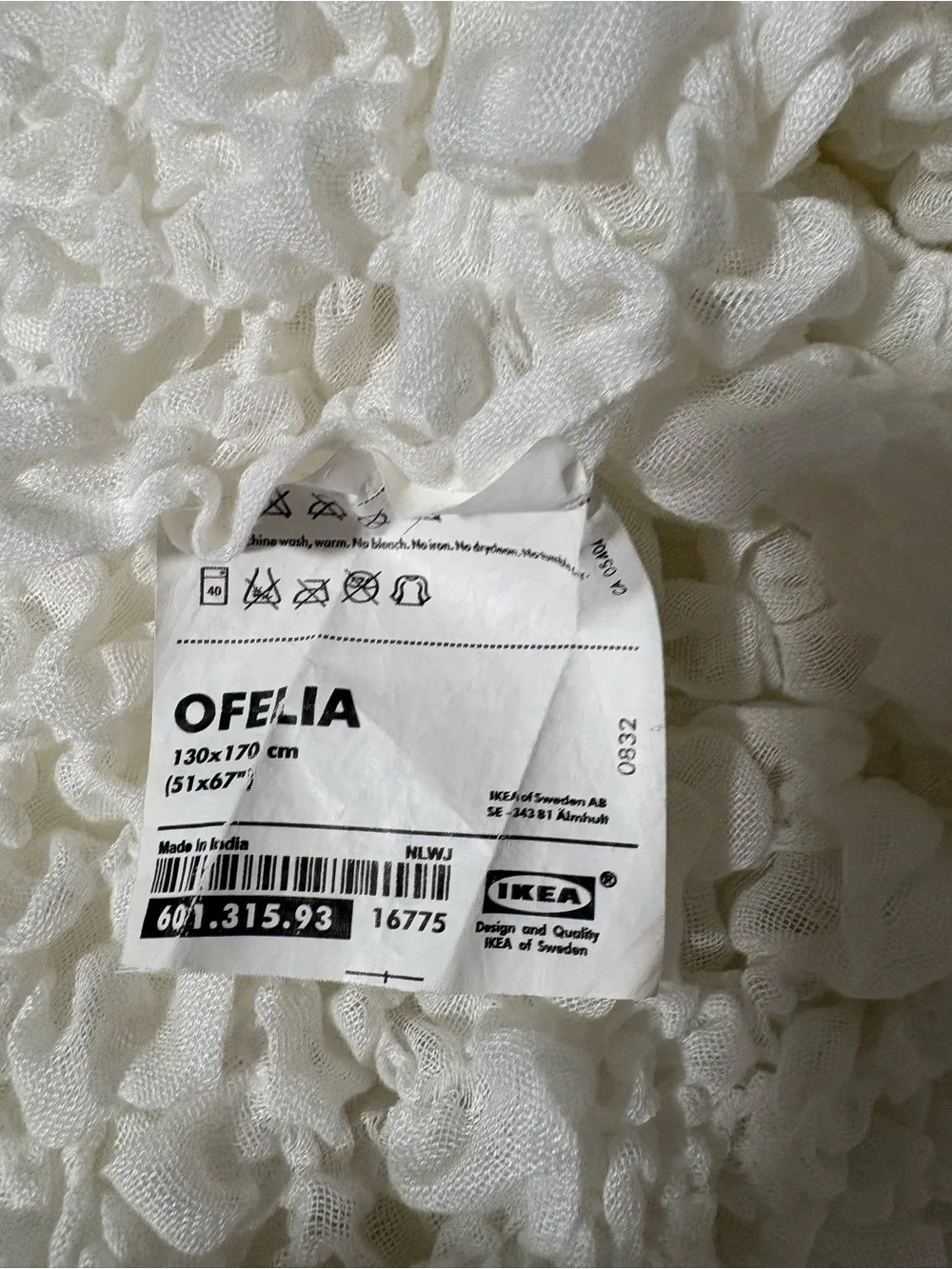 IKEA Ofelia Throw Blanket $25.00 Size 51”x67” Washable